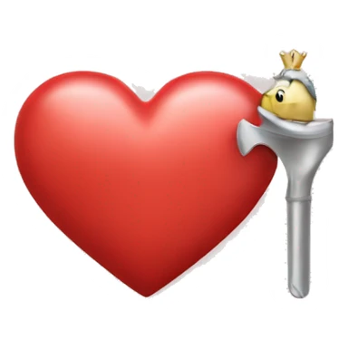 heart with krone sticker