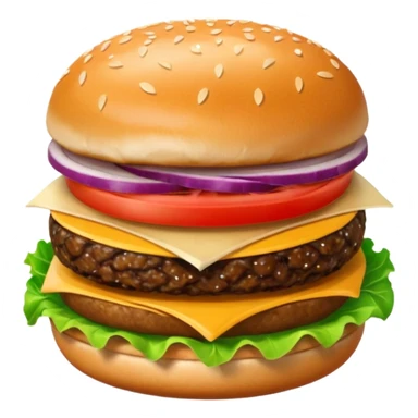 Hamburger emoji single meat  sticker