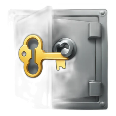 A key unlocking a vault or a safe, symbolizing the secret formula for growth. sticker