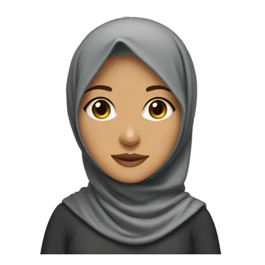 shying hijabi girl sticker