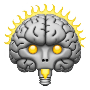 a cartoon brain with a spark sticker
