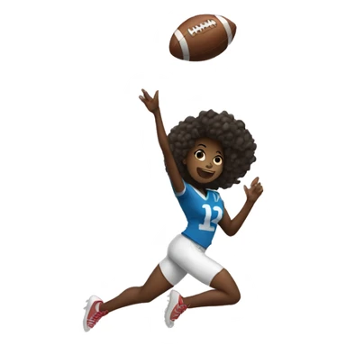 Black girl throwing a football sticker