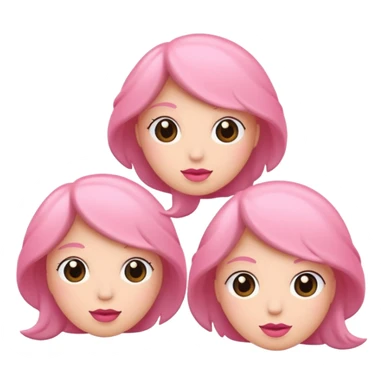 crée moi une bulle de conversion comme sa « 💬 » sans visage à l’interieur avec trois petit point de couleur pink sticker