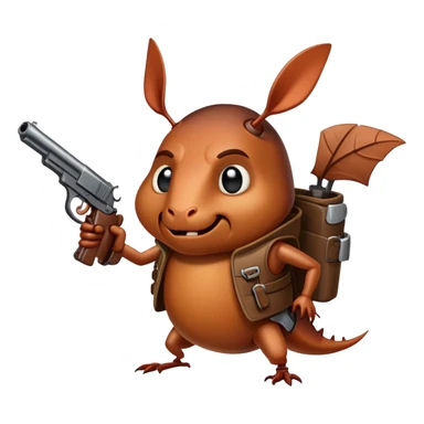 Roach with a gun  sticker