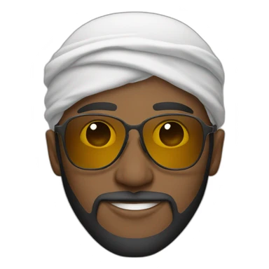 Muslim men sunglasses sticker