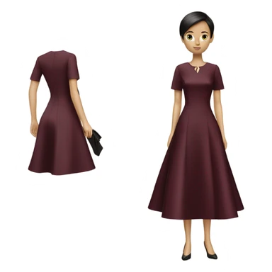 Burgundy Prada dress sticker