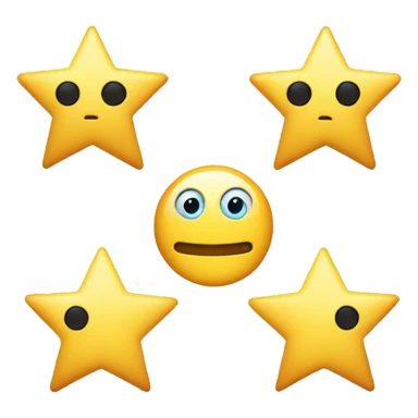 star-struck emoji with 3 ai stars eyes sticker