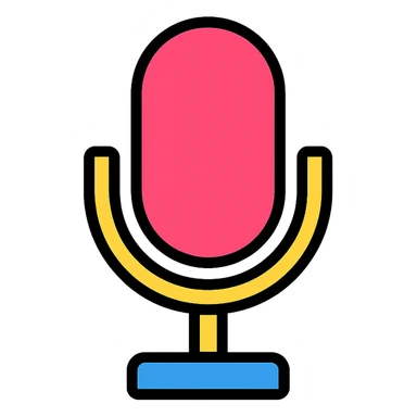 colored microphone icon sticker