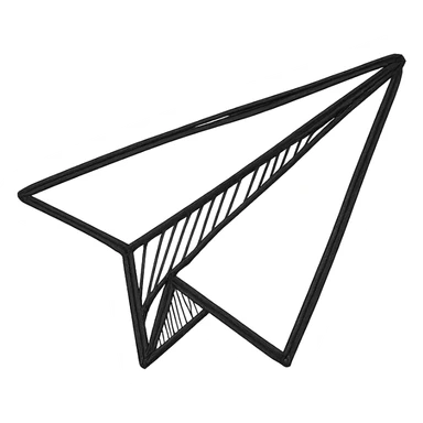 paper airplane sticker