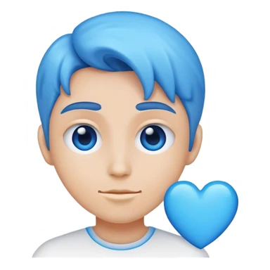 😍 with bleu heart  sticker