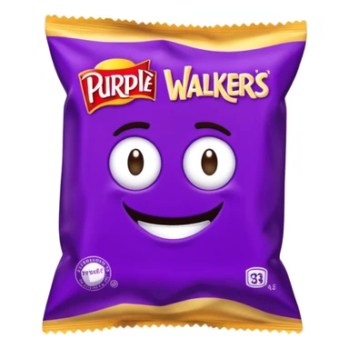 Purple walkers crisps sticker