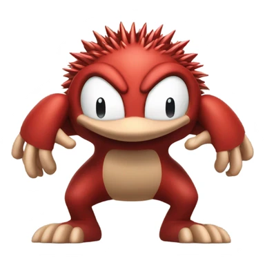 Red echidna with big knuckles sonic sticker