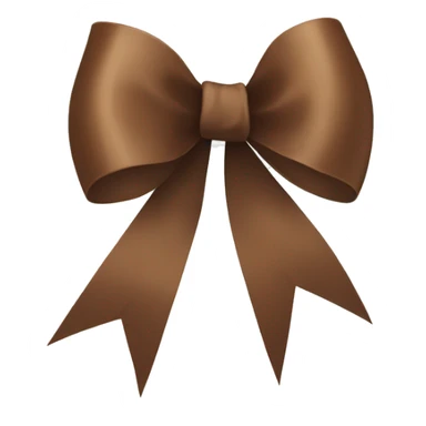 Brown ribbon bow sticker