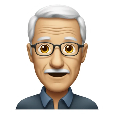 portrait of an elderly man sticker