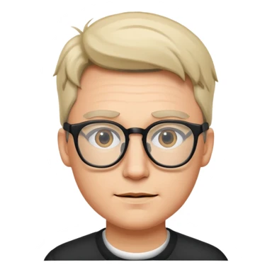 men with glasses sticker