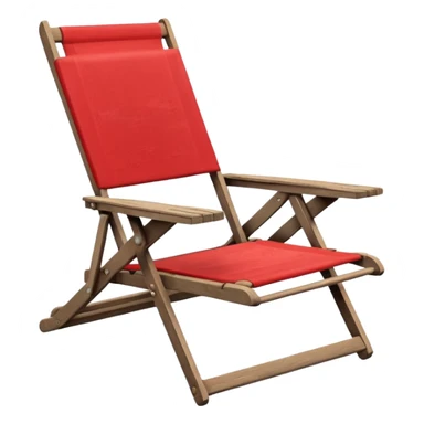 red beach chair sticker