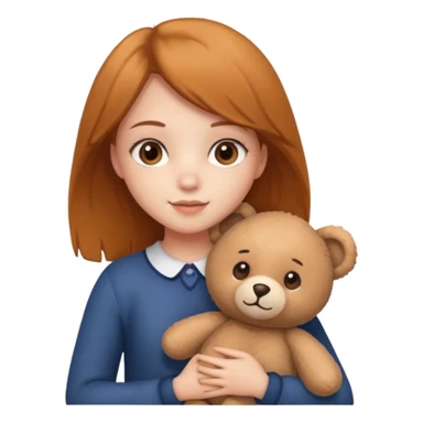 spetical girl with bear  sticker