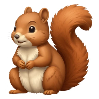 cosy squirrel eyes closed sticker