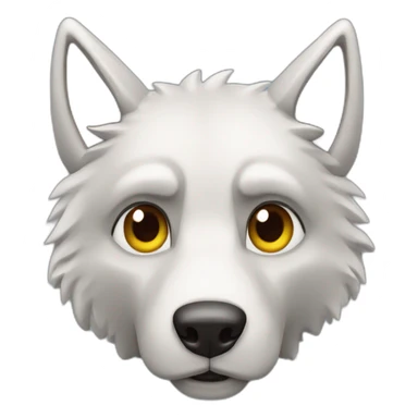 Loup tête de vache sticker