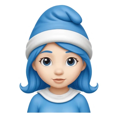 girl smurf  sticker