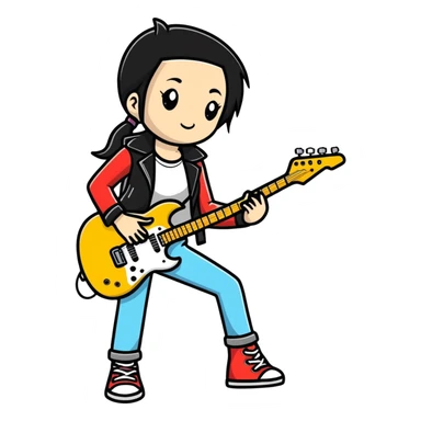 Rockstar chick  sticker