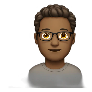 Whute man with glasses and Brown hair sticker