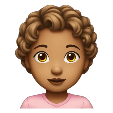 Cute girl baby sticker