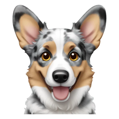 Blue Merle welsh corgi sticker
