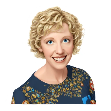 happy girl with blue eyes sticker