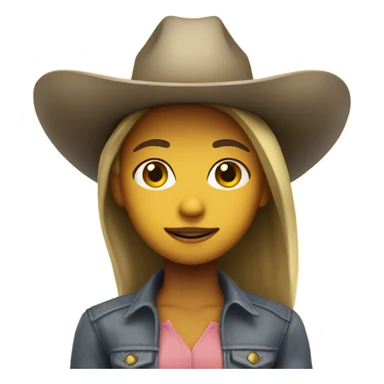 girl with cowboy hat, default yellow skin sticker