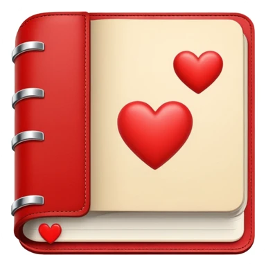 contact book with a heart, CRM theme sticker