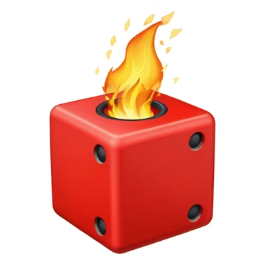 generate a bright red TNT cube sticker