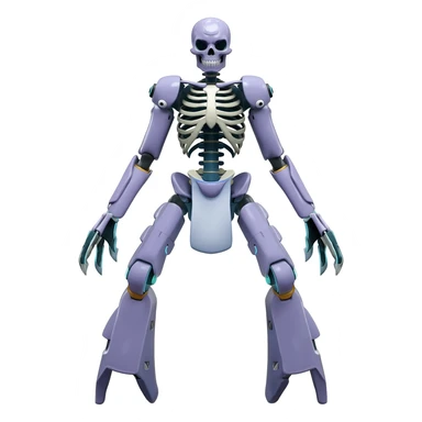 futuristic Skeleton-Cyborg-Manectric-Electrike-Salandit-Cubone-Umbreon-Marowak-Draco-Fakémon-hybrid-creature (full body), 4 legs sticker