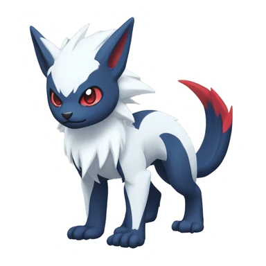 Cool Edgy Nargacuga-Absol-Zangoose-Sneasel-Quilava with a collar on, full body sticker