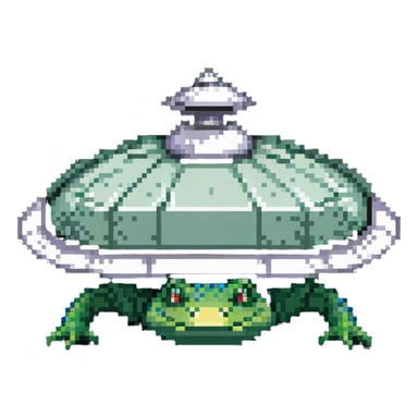 flying saucer abducting a crocodile sticker