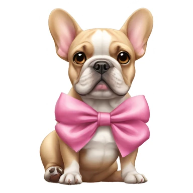 French bulldog with bows sticker