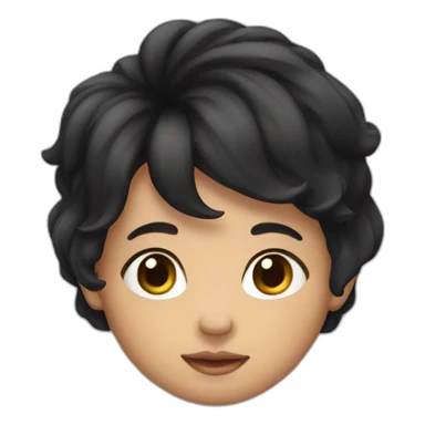 Newborn with black hair sticker