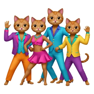 Cats salsa dancing in Miami sticker