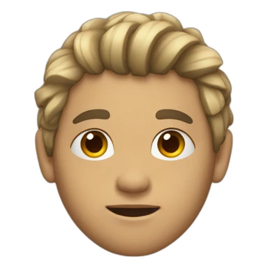 Boy with wiking hair sticker