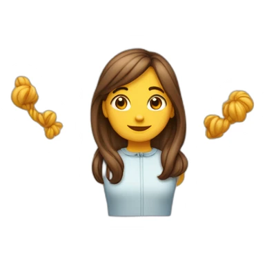 fille avec une queue-de-cheval et les cheveux longs qui dab sticker