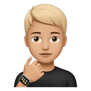 Young person wearing a smartwatch sticker