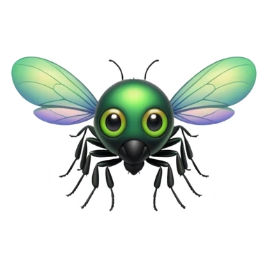 a cute fly with big eyes sticker