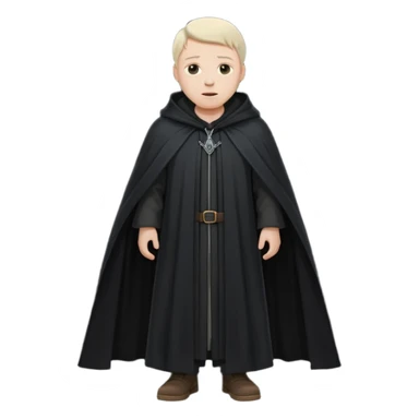 A wandering philosopher in a long black cloak full height sticker