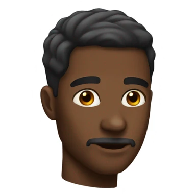 Black man with sharp jawline sticker