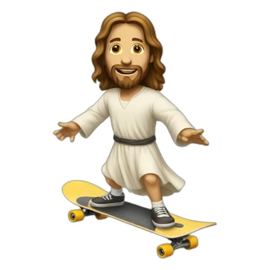 skateboarding jesus sticker