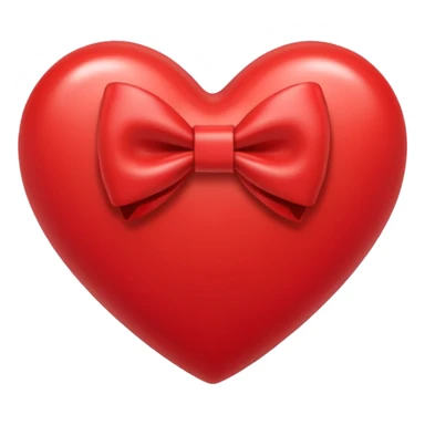 heart with a bow on the bottom, google emoji style sticker