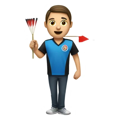 Person playing darts sticker