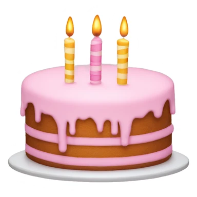 birthday cake in light pink sticker