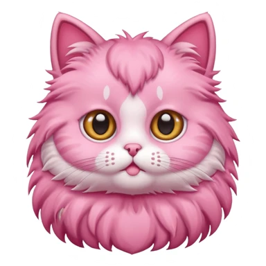 a cute pink cat icon sticker