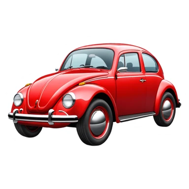 Red Volkswagen Beetle  sticker